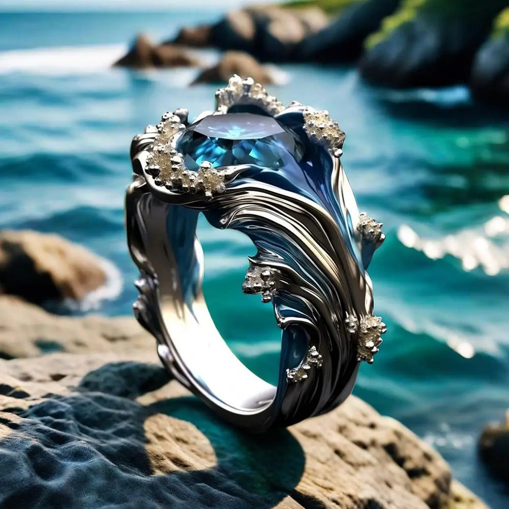 Ocean's Oath Jewelry, The Heartbeat of The Sea Ocean Wave  The Sea-ocean's Oath