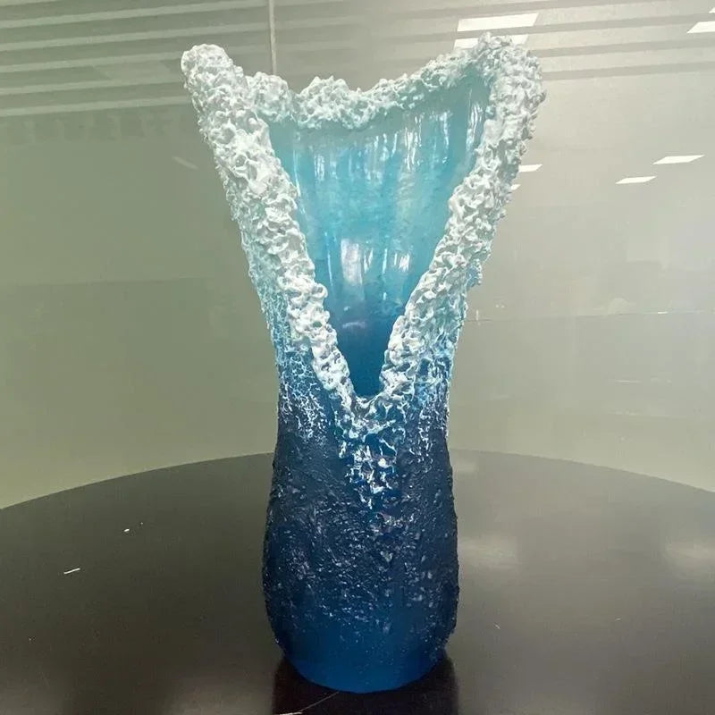 Crafts Ocean Wave Vase Resin Decoration Ocean Series