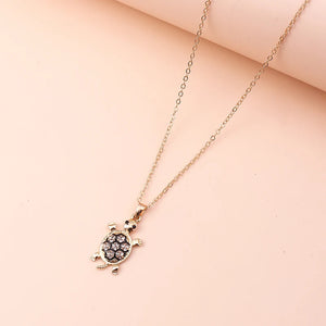 Aihua Fashion Crystal Turtle Necklace Ocean